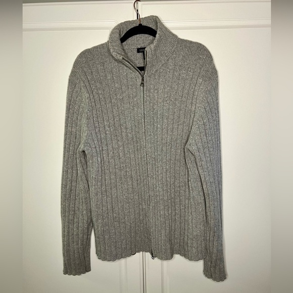 Vintage Banana Republic Lambswool Cashmere Full Zip Sweater - Picture 1 of 11